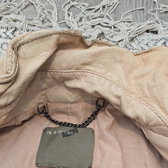 Muubaa distressed pink leather Jacket sz 2 - Picture 9 of 12